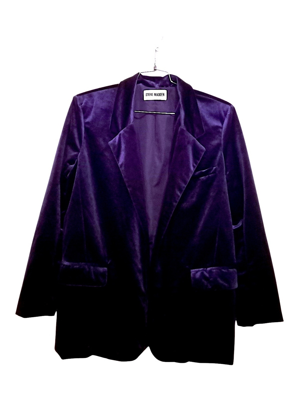 Steve Madden Deep Purple Velvet Blazer - Picture 8 of 8